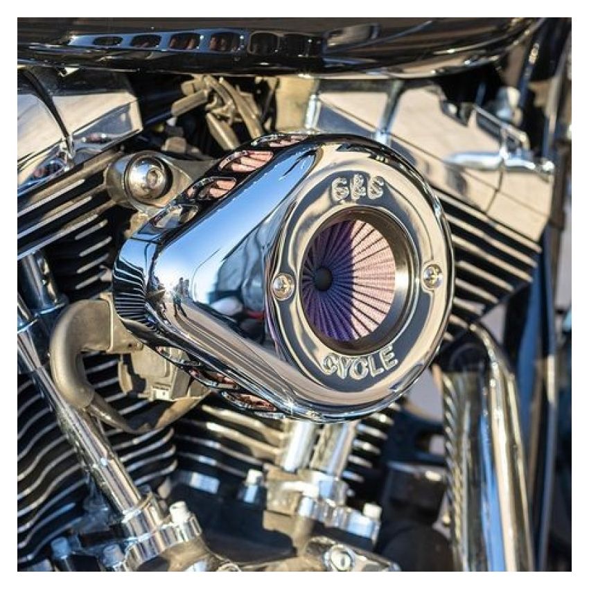 S&S Cycle 170-0721A 01-17 BT Stealth Air Stinger Kit w/ Chrome Teardrop