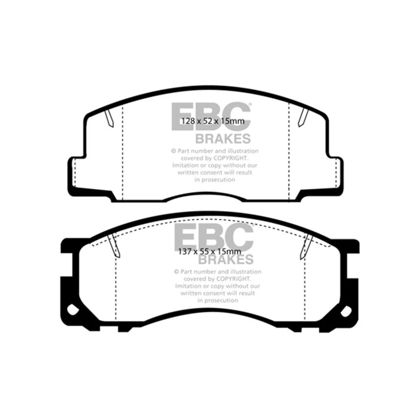 EBC UD500 90-93 Toyota Previa Rear Drums Ultimax2 Front Brake Pads