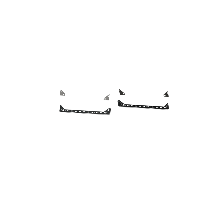 Road Armor 500BRS-SMK-415 TRECK Dual Lower 5ft Bed Mid-Size Truck Rail Mounts (Pair)