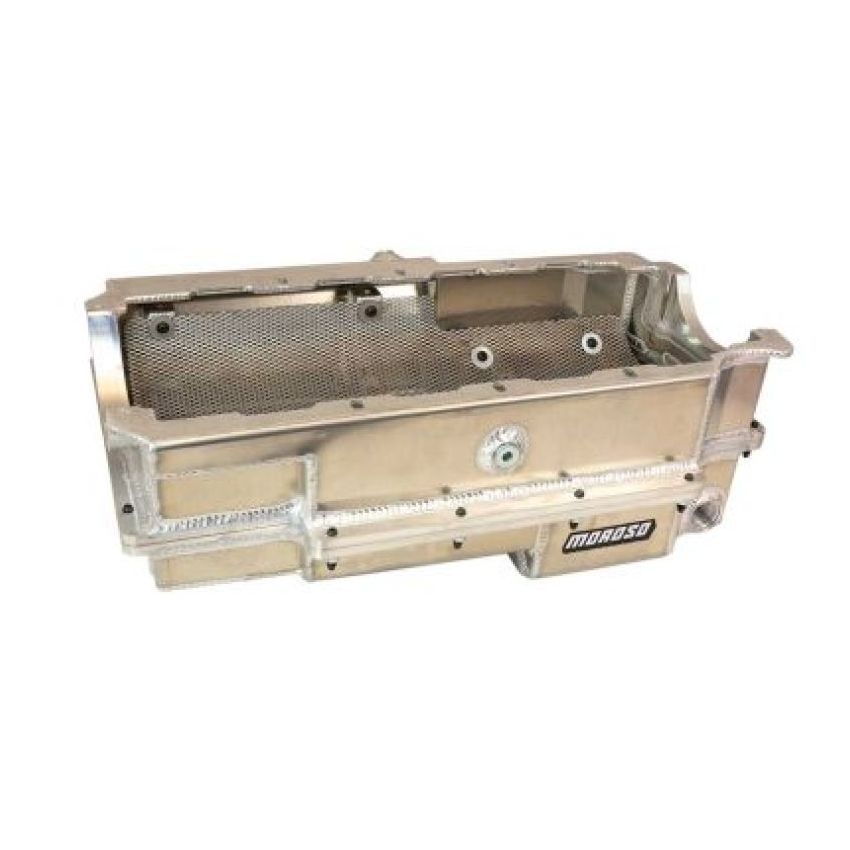 Moroso 20379 Donovan 500 & 700 BBC 2-Piece -16AN Ext Wet Sump Aluminum Oil Pan w/Double Power Kick Out