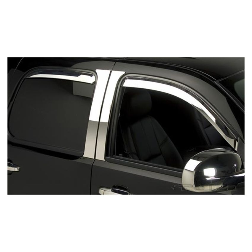Putco 480056 14-14 Chevrolet Silverado HD - Crew Cab (Set of 4) Element Chrome Window Visors