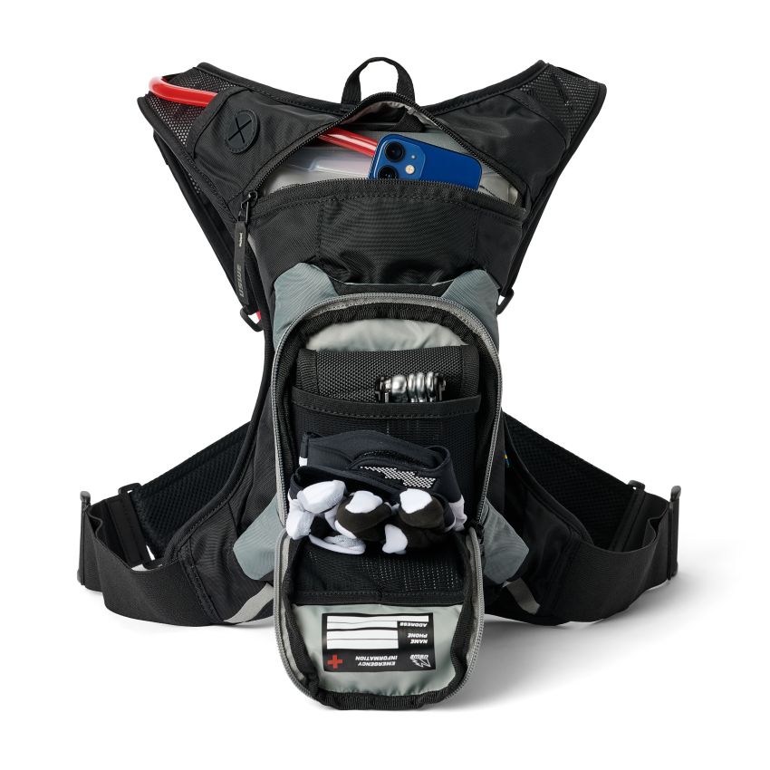 USWE 203059001 Moto Hydro XTR Dirt Biking Hydration Pack 3L - Black