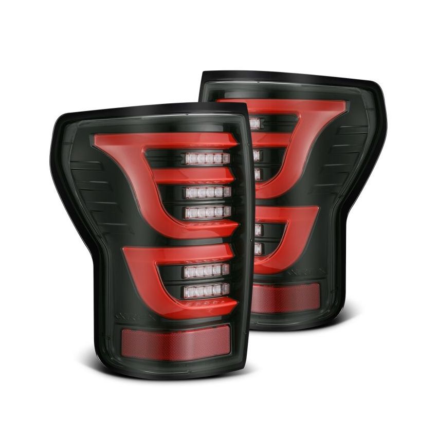 AlphaRex 07-13 Toyota Tundra LUXX-Series LED Tail Lights Black-Red