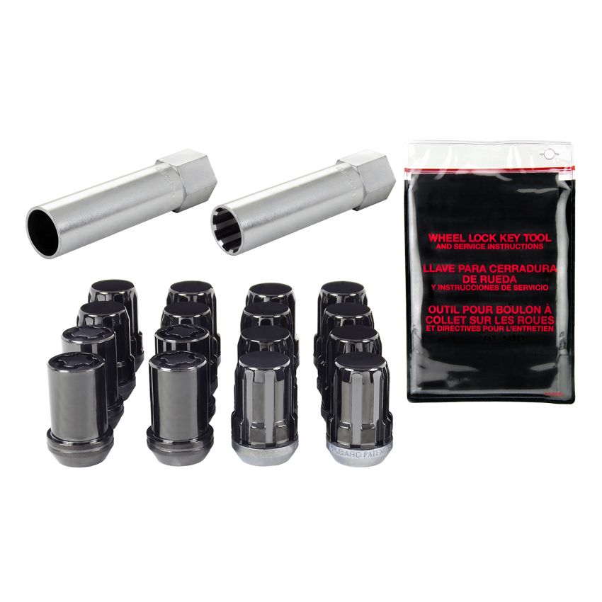 McGard (65454BK 12X1.25 MCG 4 LUG SPLINEDRIVE KIT, BLACK W/WHL LKS)