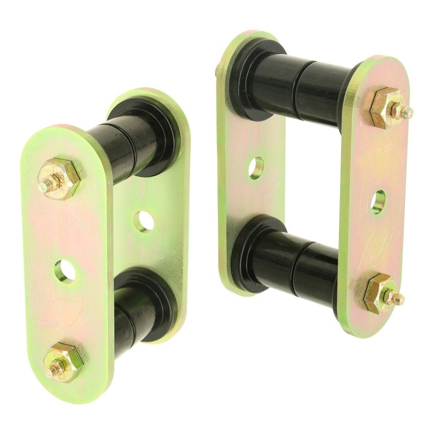 RockJock YJ HD Leaf Spring Shackles Rear w/ Urethane Bushings HD Greasable Bolts Pair