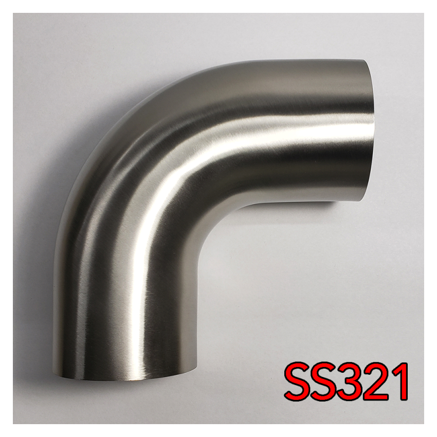Stainless Bros 701-03856-4150 1.5in SS321 90 Deg Mandrel Bend Elbow - 1.5D Radius 16GA/.065in Wall (Leg)