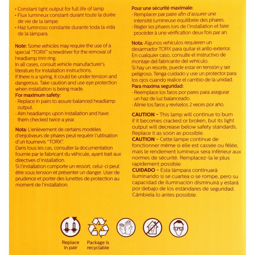 Philips 4505C1 Philips Standard Sealed Beam 4505