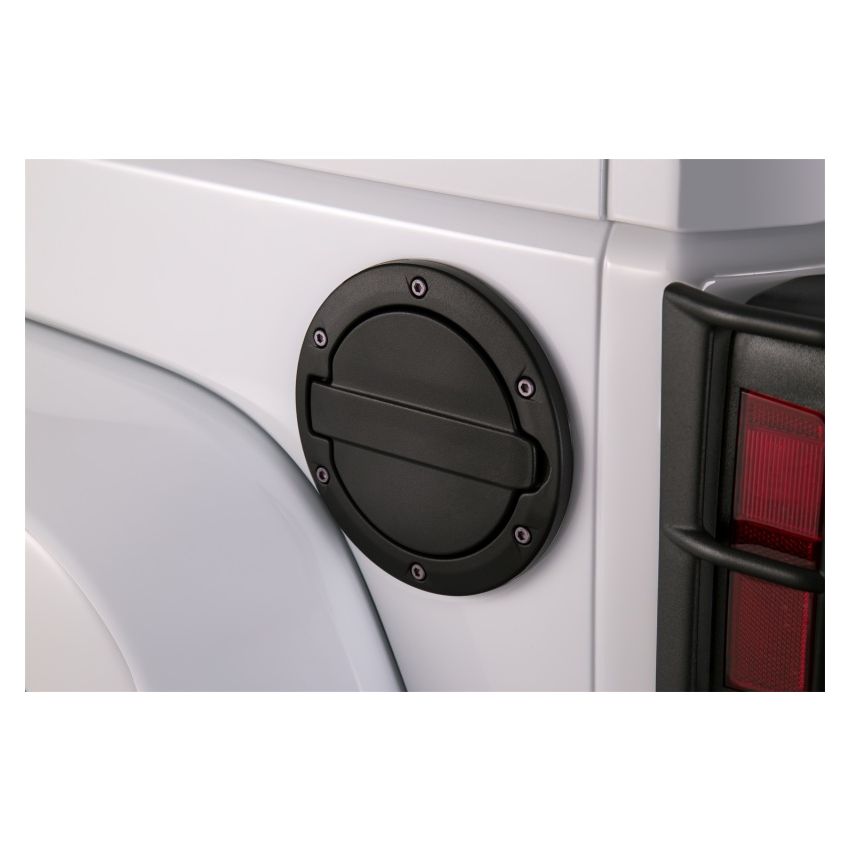 AMP Research 2007-2017 Jeep Wrangler JK 2/4 Door Fuel Door - Black