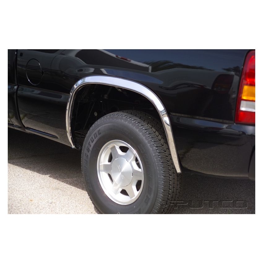 Putco 97105 00-06 Chevrolet Suburban - Full w/o Fender Flares - 1.5in Wide Stainless Steel Fender Trim