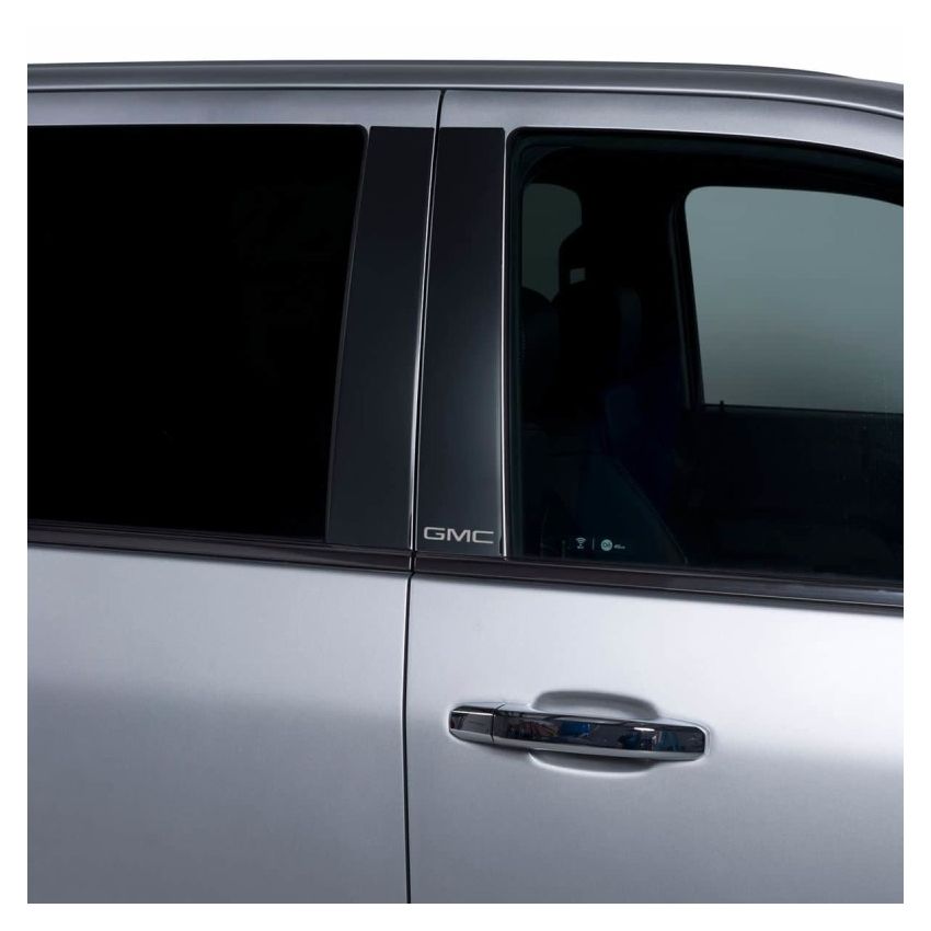Putco 402670BPGM-2 19-20 GMC Sierra Dbl / Crew Cab - GMC Etching (Black Platinum) Black Platinum Pillar Posts
