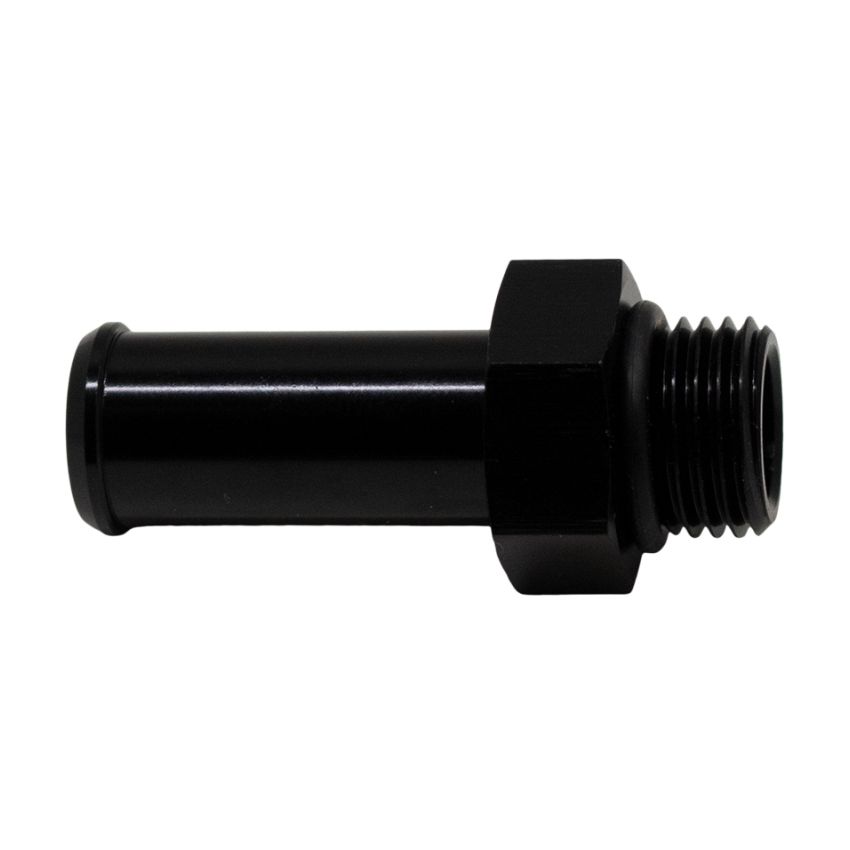 DeatschWerks 6AN ORB Male to 1/2in Male Barb Fitting (Incl O-Ring) - Anodized Matte Black