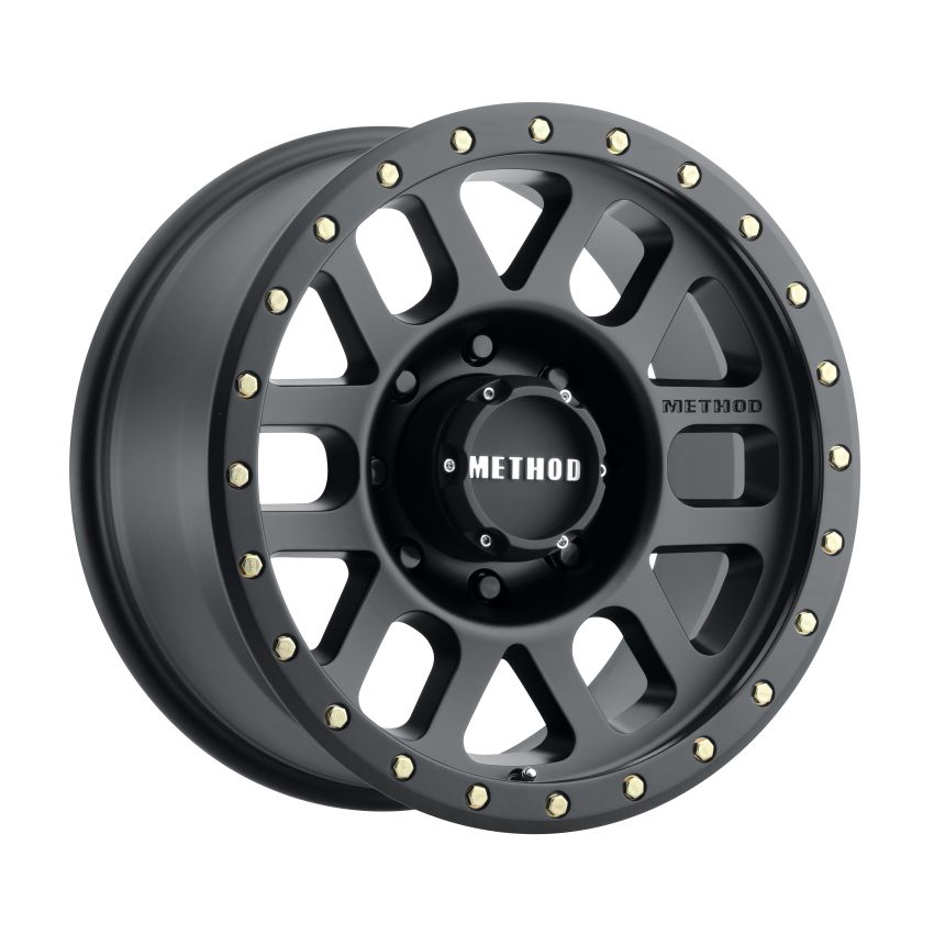 Method Wheels MR30989088500 Method MR309 Grid 18x9 0mm Offset 8x180 130.81mm CB Matte Black Wheel