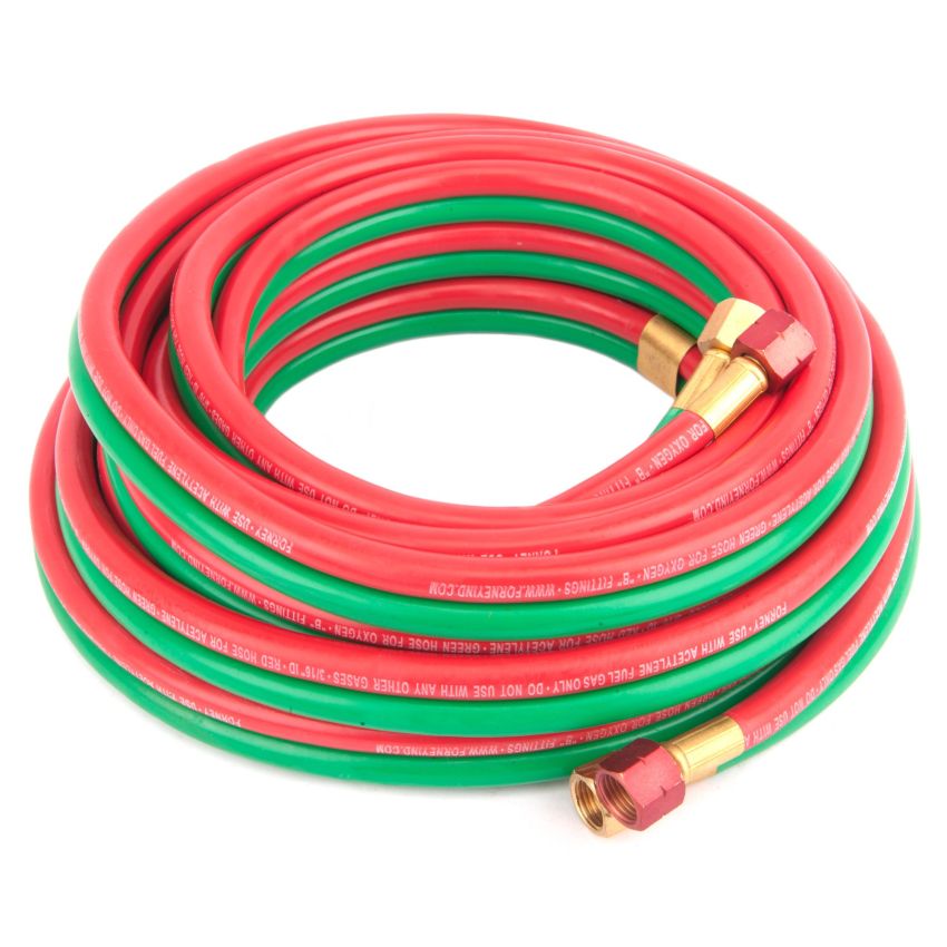 Forney 86105 Oxygen Acetylene Hose, R-Grade, 3/16-Inch-by-25-Feet