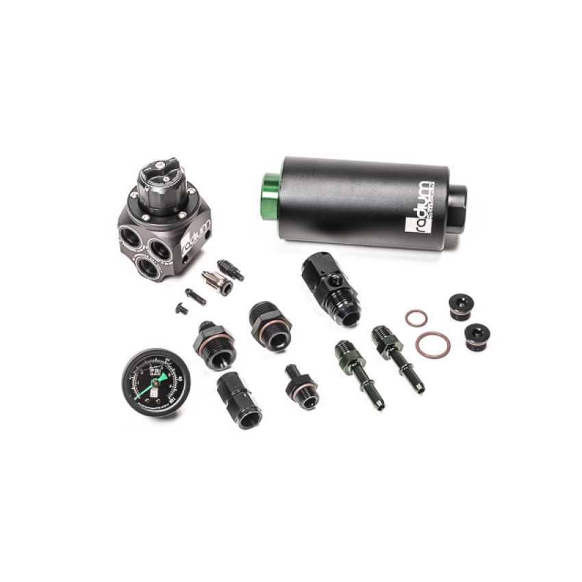Radium Engineering 01-06 BMW E46 M3 Fuel Pressure Regulator & Fuel Filter Kit w/ Microglass Filter
