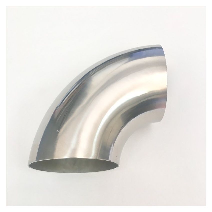Ticon Industries 4.0in Diameter 90 .9D/3.5in CLR 1.5mm /.059in Wall Thickness Titanium Elbow