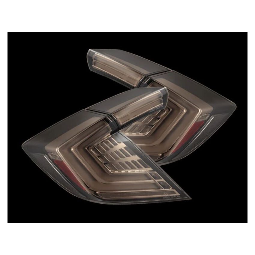 AlphaRex 676040 16-21 Honda Civic Hatchback / Type-R FK8 Nova-Series LED Tail Lights - Clear Smoke