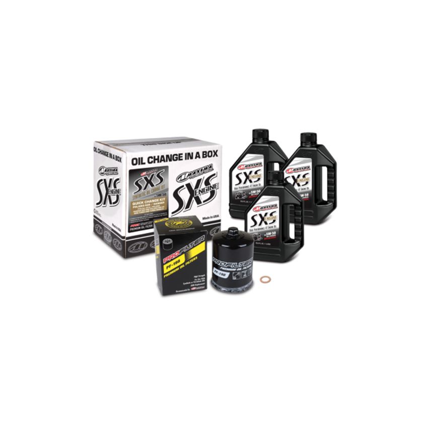 Maxima SxS Quick Change Kit 5W-50 Synthetic w/ Black Filter
