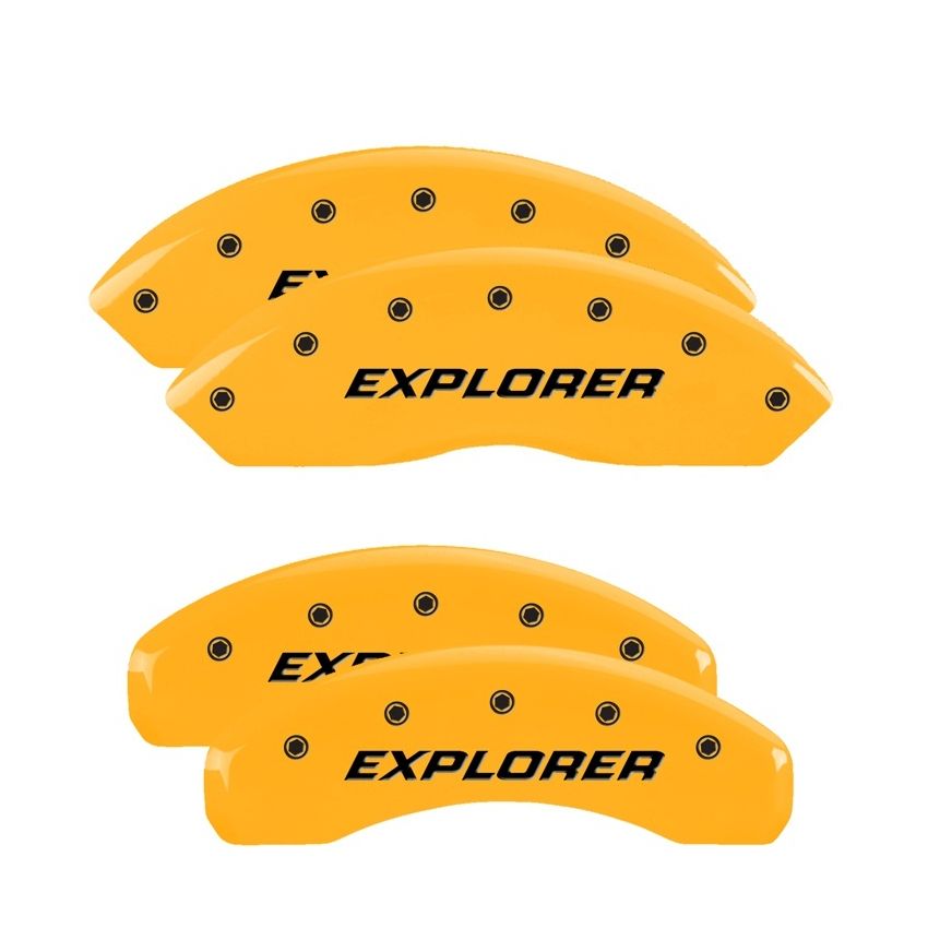 MGP 4 Caliper Covers Engraved Front & Rear Explorer/2011 Yellow Finish Black Char 2006 Ford Explorer