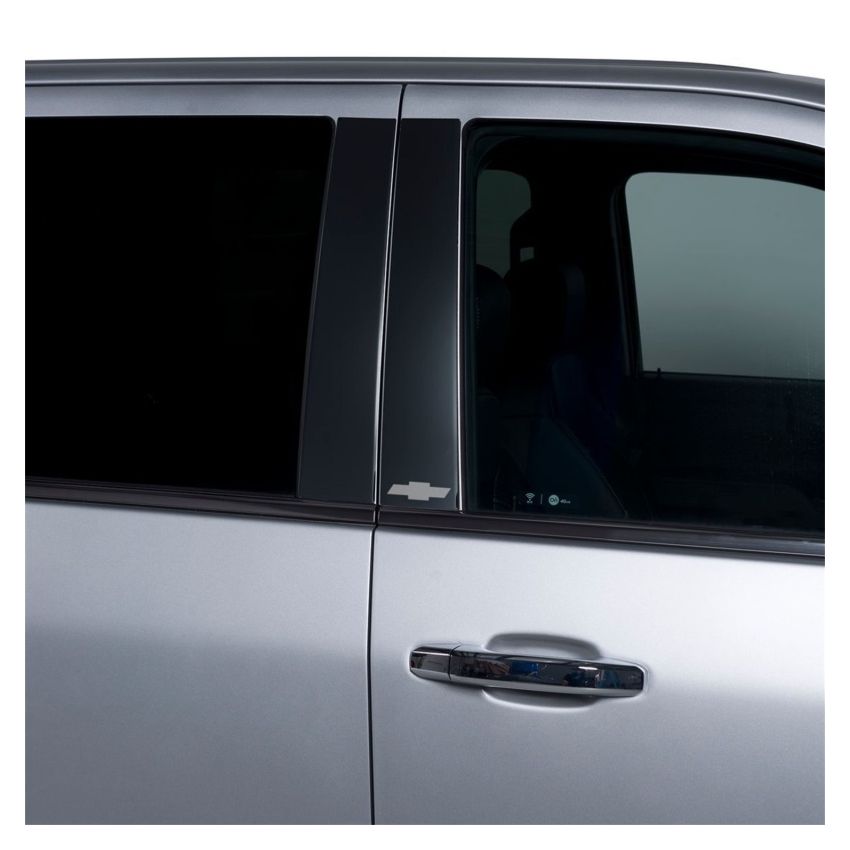 Putco 402670BPGM-2 19-20 GMC Sierra Dbl / Crew Cab - GMC Etching (Black Platinum) Black Platinum Pillar Posts