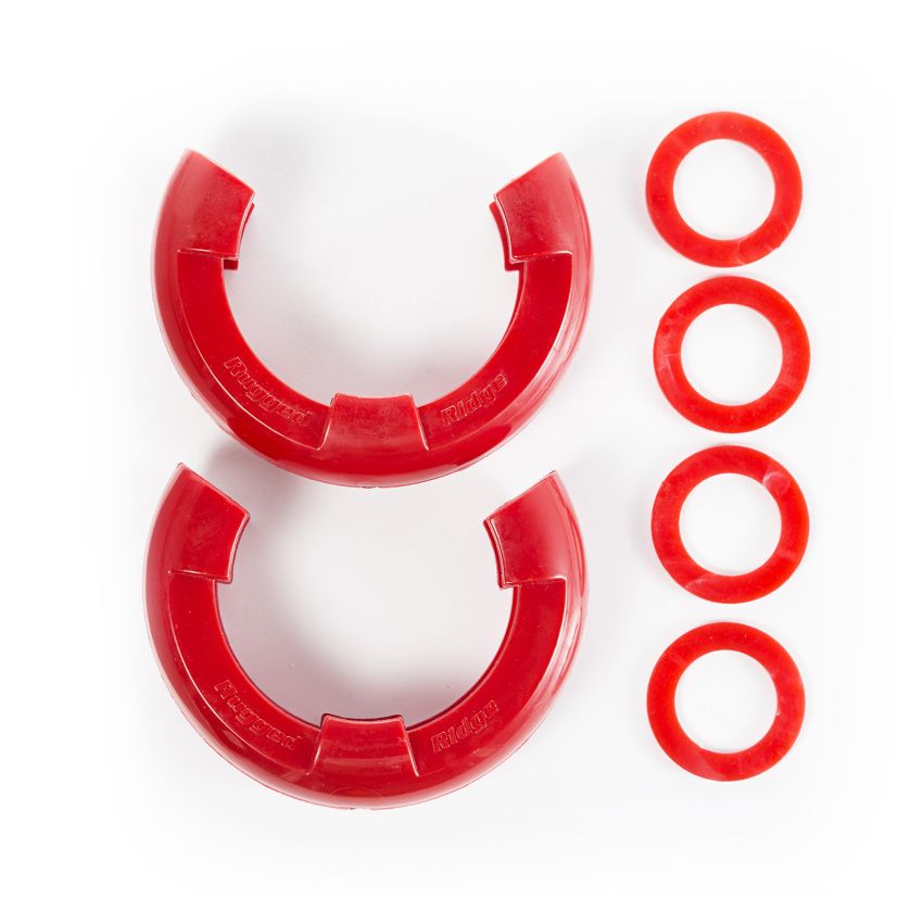 Rugged Ridge Red 7/8in D-Ring Isolator Kit