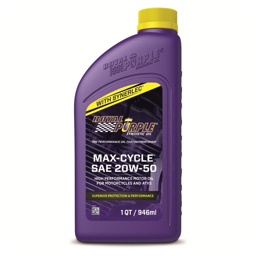 Royal Purple 06316 Max-Cycle Synthetic 20W-50 Motorcycle Oil - 1 Quart