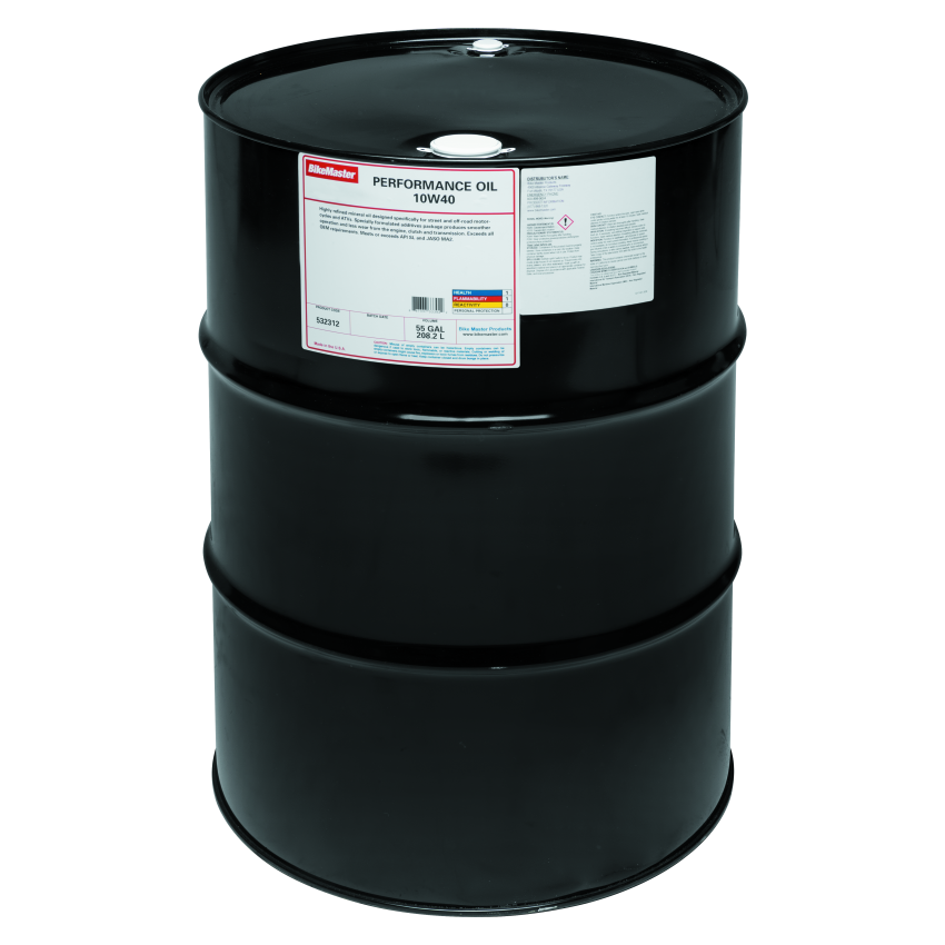 BikeMaster 532312 10W40 Performance Oil - 55 Gal
