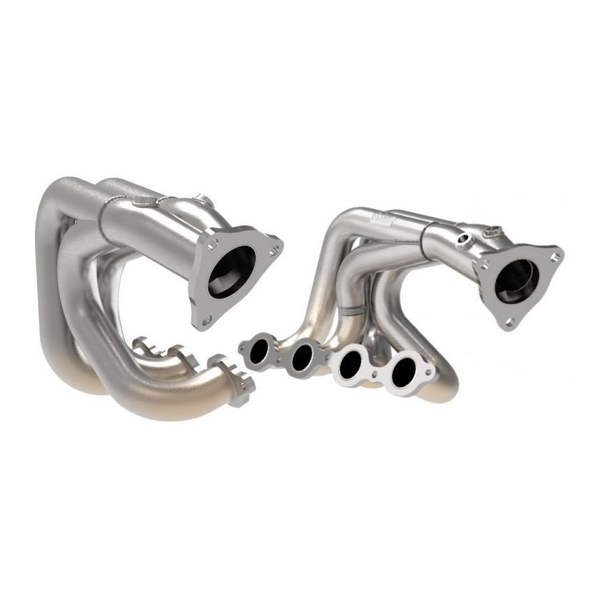 aFe Power 48-34148 Twisted Steel 1-7/8 IN to 2-3/4 IN 304 Stainless Headers w/ Raw Finish