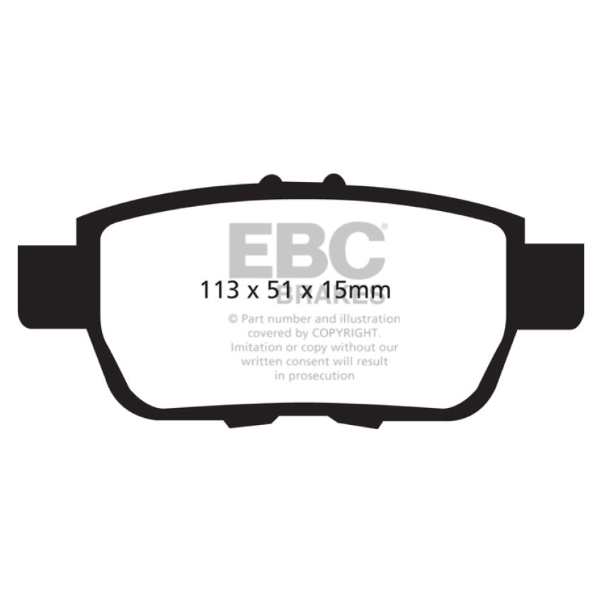 EBC DP61754 05-14 Honda Ridgeline 3.5 Greenstuff Rear Brake Pads