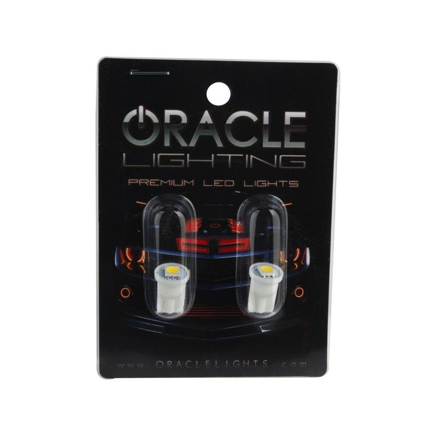 Oracle Lighting 4806-001 T10 1 LED 3-Chip SMD Bulbs, Cool White, Pair