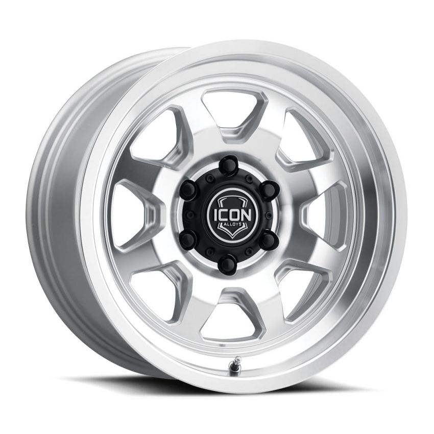 ICON 8117857345SM Nuevo 17 X 8.5 5 X 5 6mm Offset 4.5in BS Silver Machined
