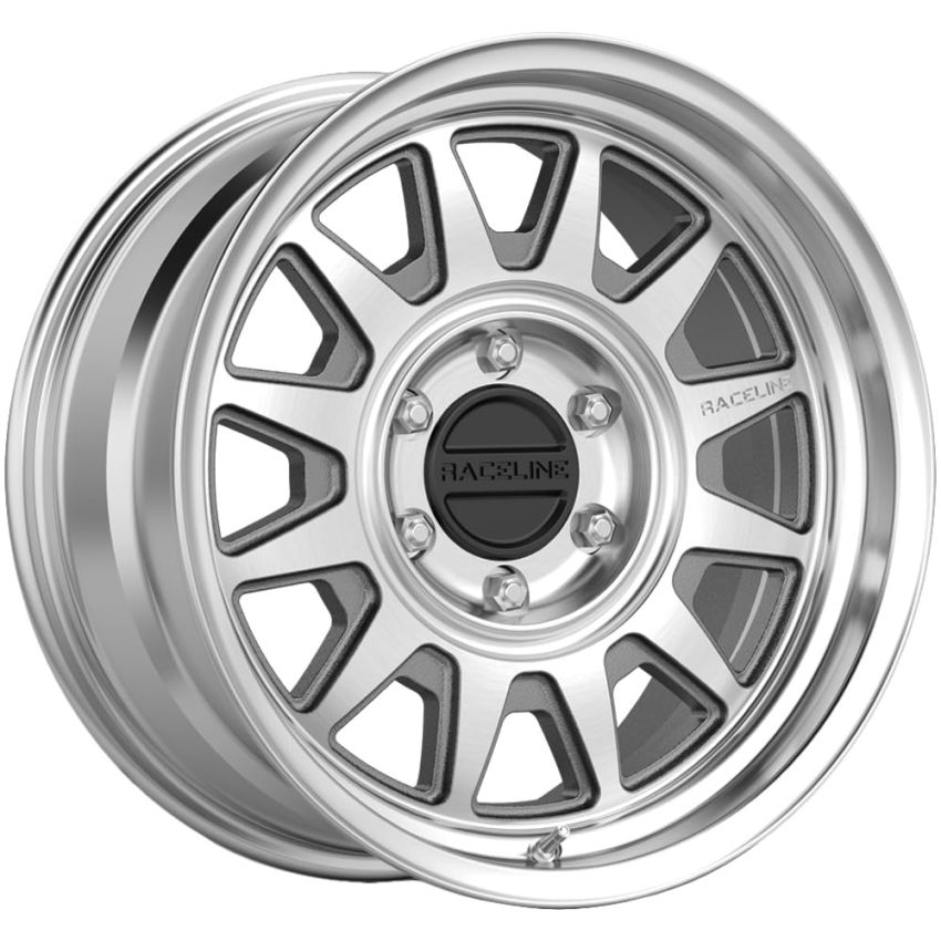 Raceline 952MC Aero 17x9in / 5x127 BP / -12mm Offset / 78.1mm Bore - Machined Wheel