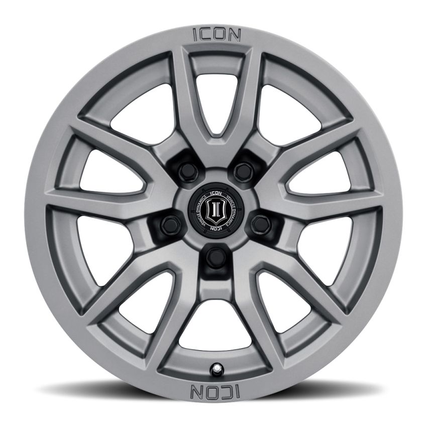 ICON 2617855557TT Vector 5 17x8.5 5x150 25mm Offset 5.75in BS 110.1mm Bore Titanium Wheel