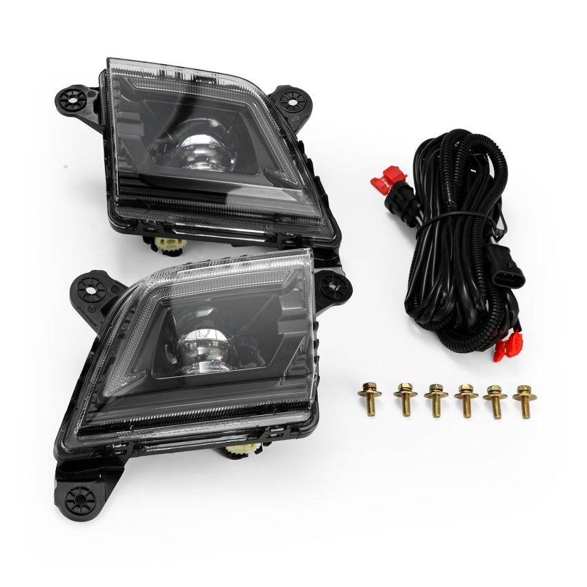 AlphaRex 210017 19-23 Chevrolet Silverado 2500/3500HD DoubleTap Dual Color LED Projector Fog Lights