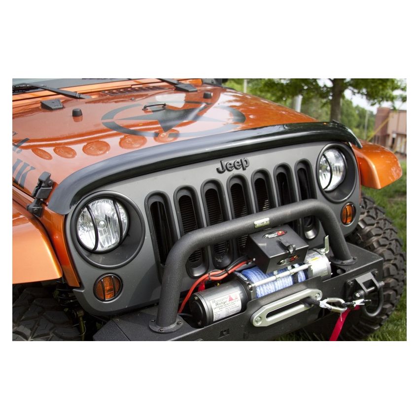 Wraparound Bug Deflector Smoke 07-18 Jeep Wran
