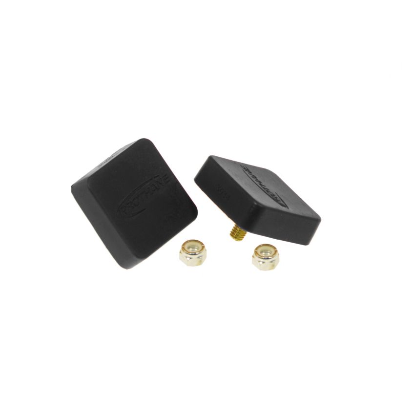 Prothane Universal Bump Stop 5/8X2X2 Sqr w/ Ctr Stud - Black