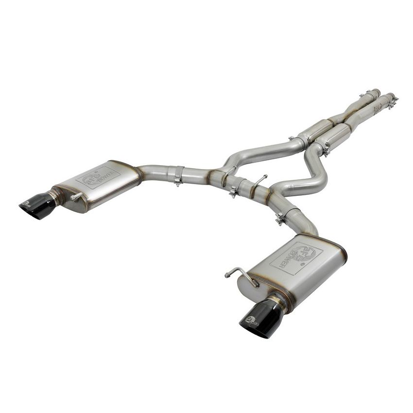 aFe Power 49-33087-B MACH Force-Xp 304 Stainless Steel Cat-Back Exhaust w/ Resonator Black Tip
