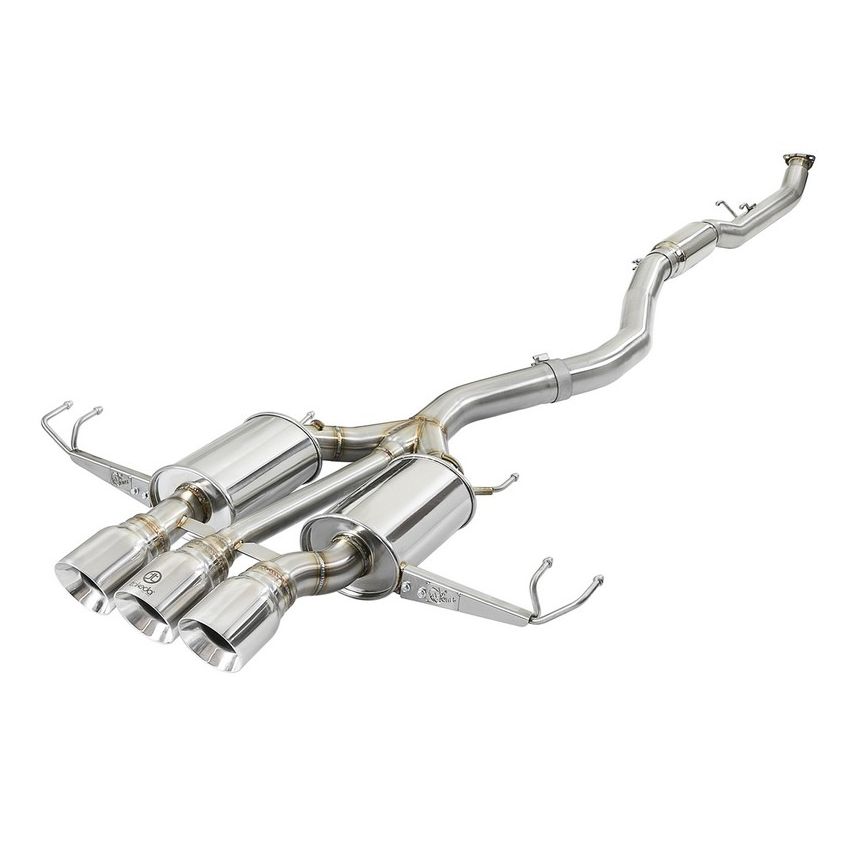 aFe Power 49-36623-P Takeda 3 IN 304 Stainless Steel Cat-Back Exhaust System w/ Polished Tips