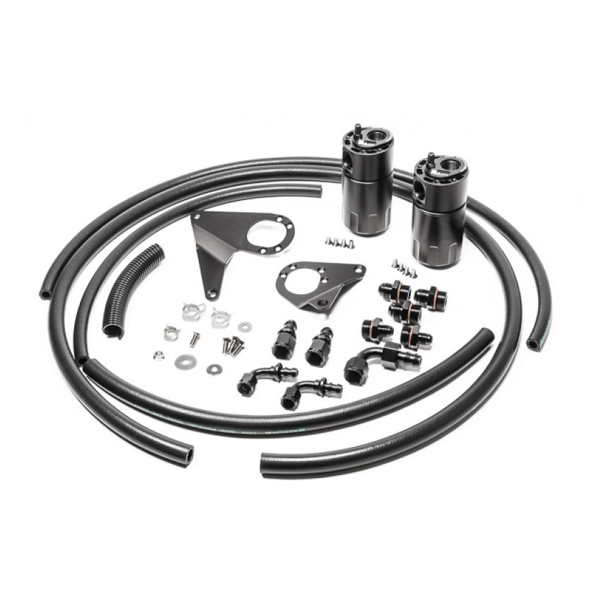 Radium Engineering Dual Catch Can Kit 08-16 Mitsubishi Evo Fluid Lock