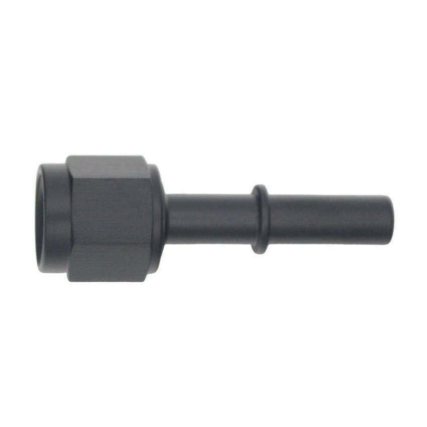 DeatschWerks 6AN Female Flare Swivel to 5/16in Male EFI Quick Disconnect - Anodized Matte Black