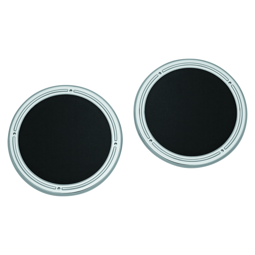 Kuryakyn 7376 Rear Speaker Accents For 14-Up Touring Models Chrome