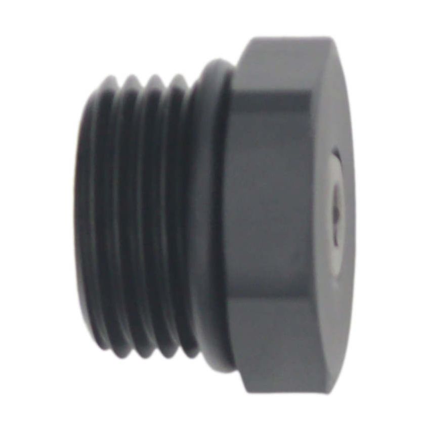 DeatschWerks 10AN ORB Male Plug Fitting with 1/8in NPT Gauge Port - Anodized Matte Black