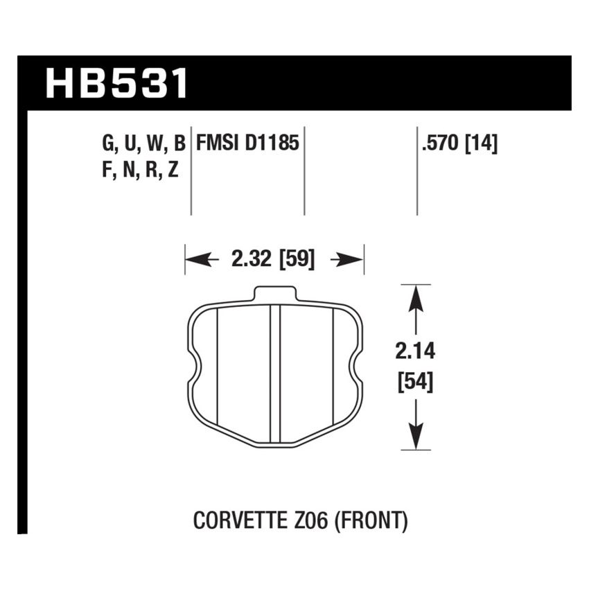 Hawk Performance HB531Q.570 DTC-80 Disc Brake Pad
