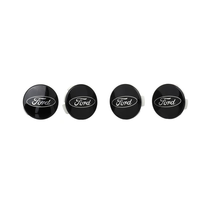 Ford Racing M-1096K-BCC Ford Car Black And Chrome Wheel Center Cap Kit