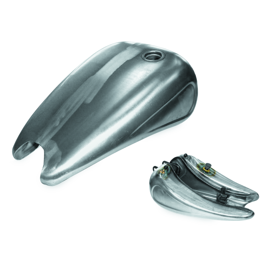 Bikers Choice 482939 95-03 XL Raw 2in Stretched Gas Tank With Indented Sides