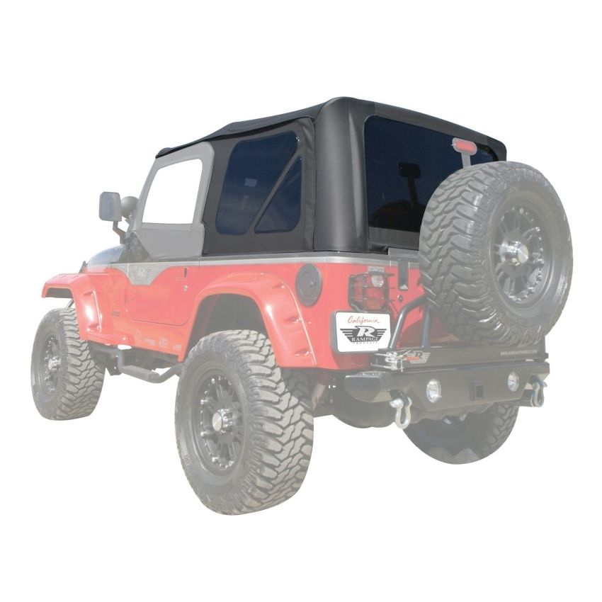 Rampage 912835 1997-2006 Jeep Wrangler(TJ) OEM Replacement Top - Black Diamond