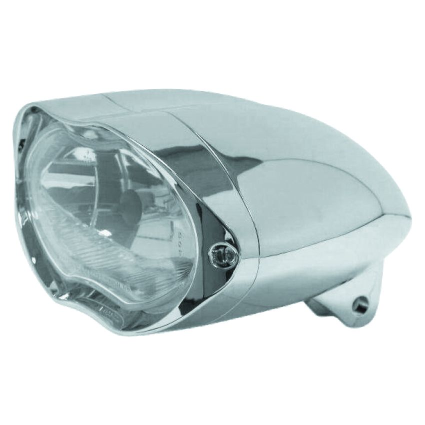 Bikers Choice 482821 Chrome Sunray Headlight Bottom Mount Universal Custom 55/60W H4