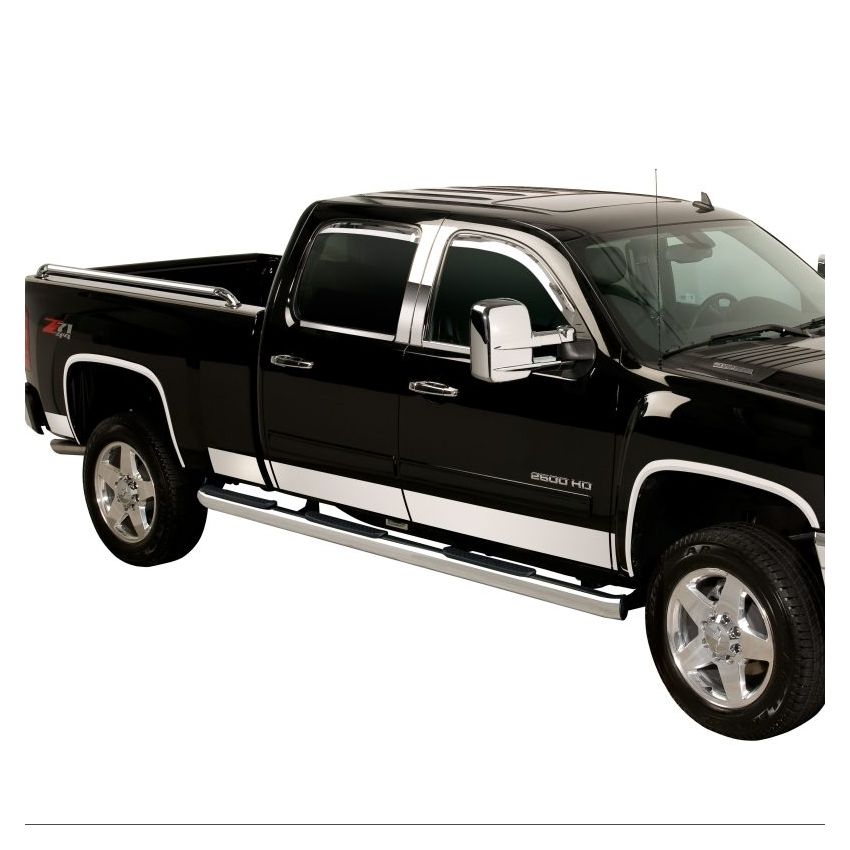 Putco 3751244 19-24 Chevrolet Silverado Crew Cab 6.5 Stand Box - 5.5in Wide - 10pcs Pro SS Rocker Panels