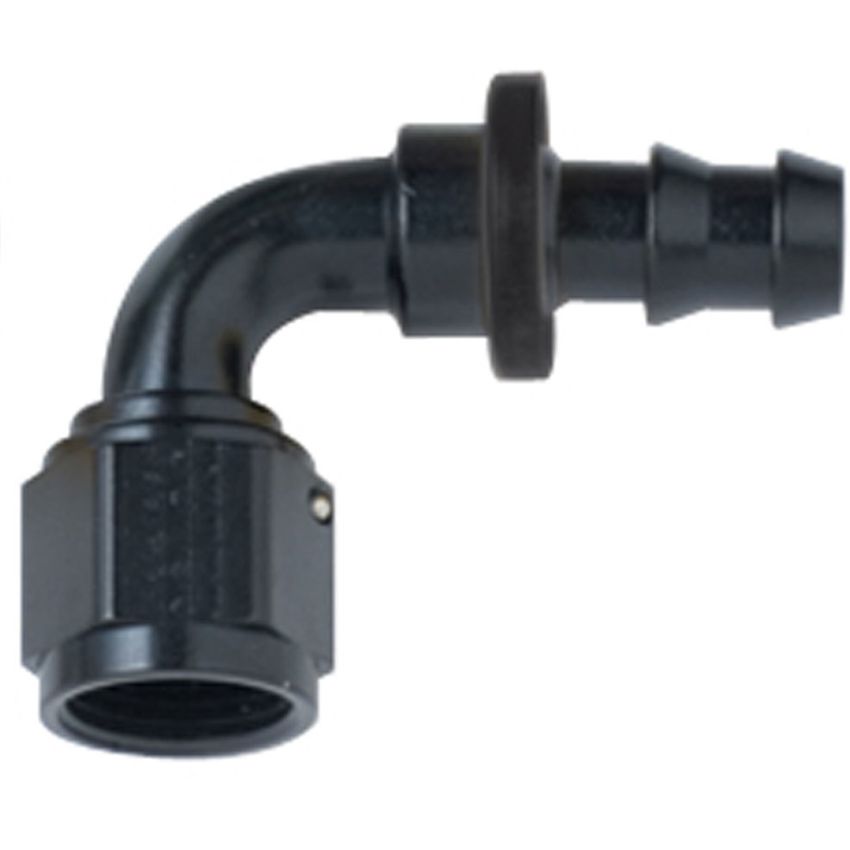 FRAGOLA FRG209008-BL Hose Fitting #8 90 Deg Push Lock Black