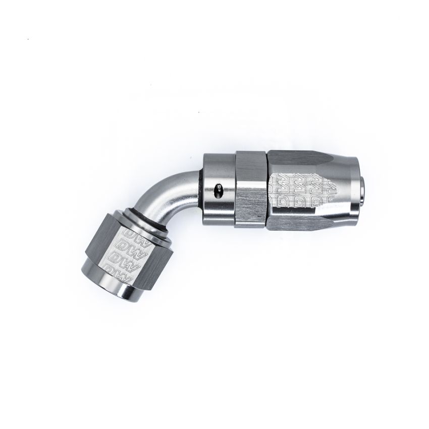 DeatschWerks 6-02-0819 6AN Female Flare Swivel 60-Degree Hose End CPE Anodized DW Titanium