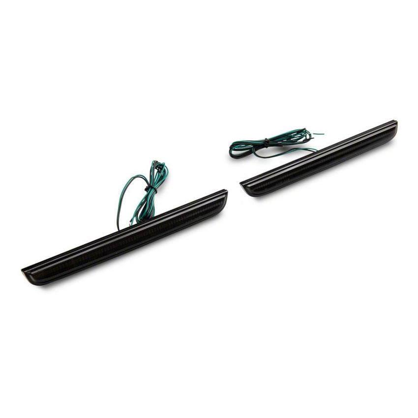 Raxiom CH6725 15-23 Dodge Challenger Axial Series LED Rear Bumper Reflector Lamps- Smoked